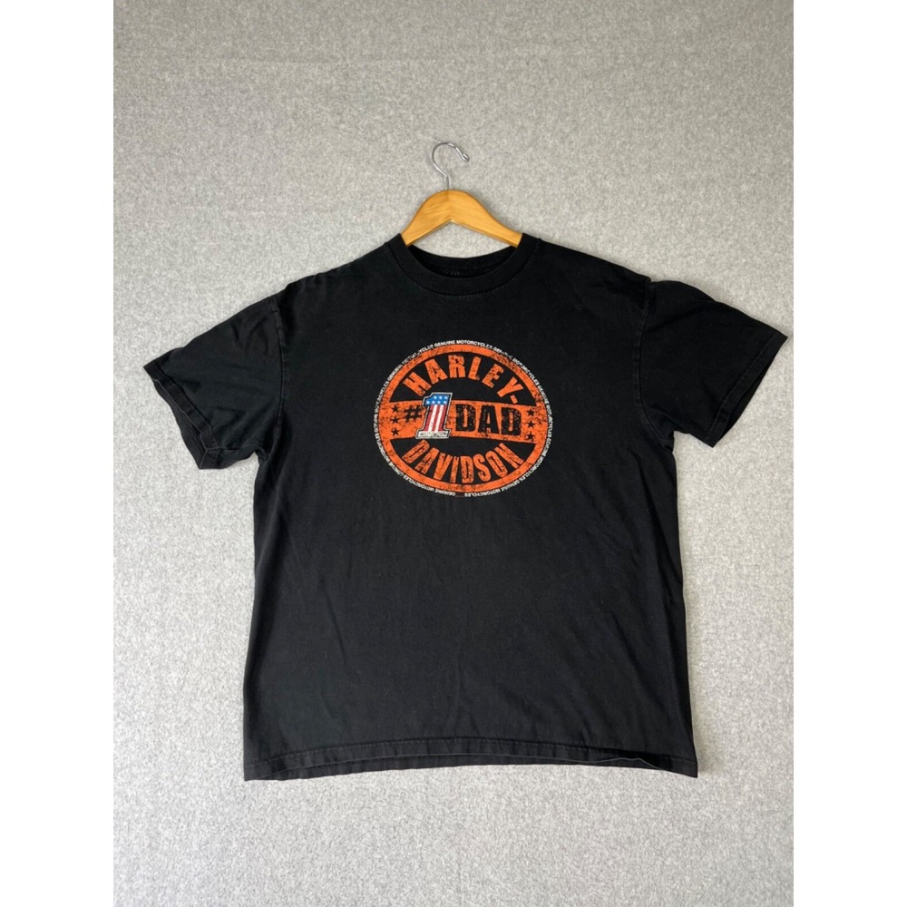 Harley‎ Davidson Shirt Mens XL Black 1HD Dad Surdyke Harley Davidson Missouri